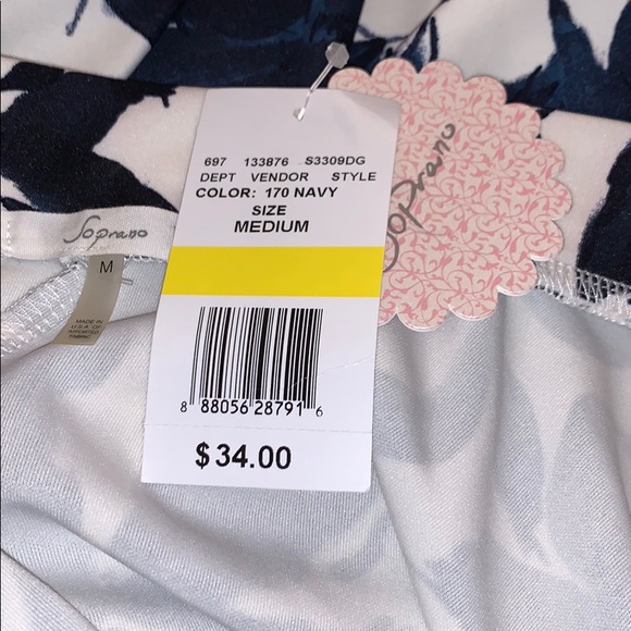 Blue Flowered Skirt- Brand New - Picture 6 of 7